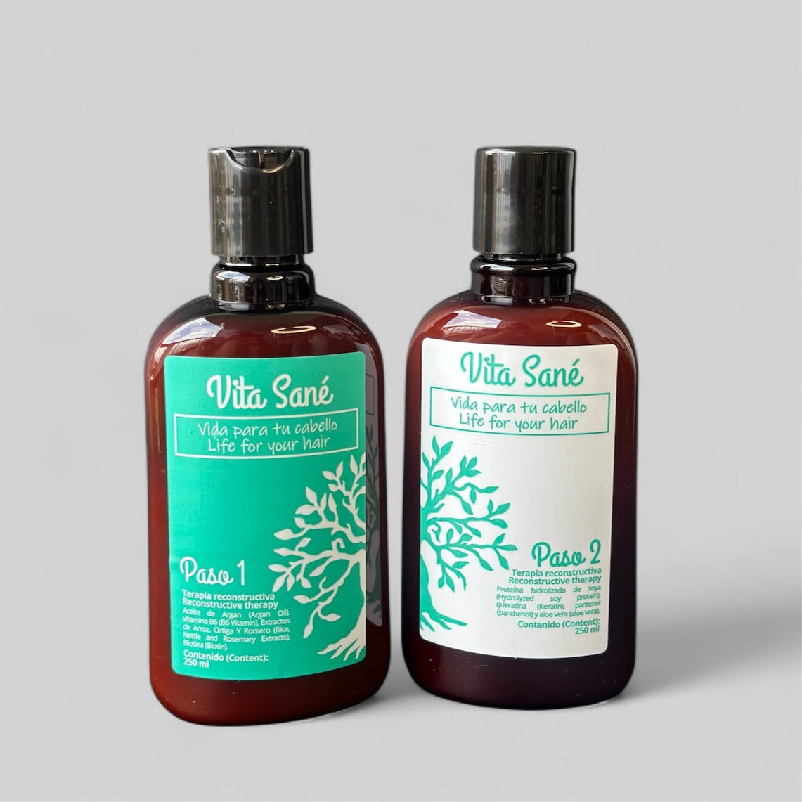 Paso 1 y Paso 2 Vita Sané Reconstruye, Elimina El Frizz