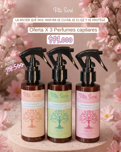 Linea  de Perfumes Capilares Vita Sané 🩷NÉCTAR🧡ALBA💚SAVIA
